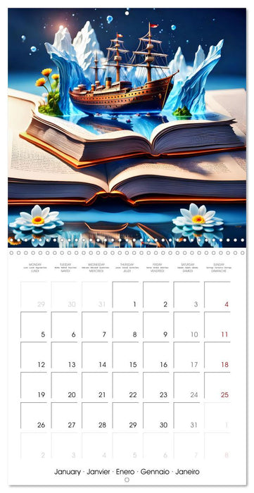Fantastic surreal book worlds (CALVENDO Monthly Calendar 2026)