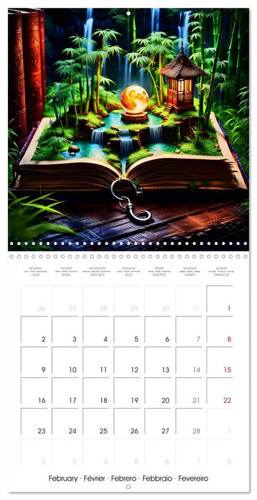 Fantastic surreal book worlds (CALVENDO Monthly Calendar 2026)