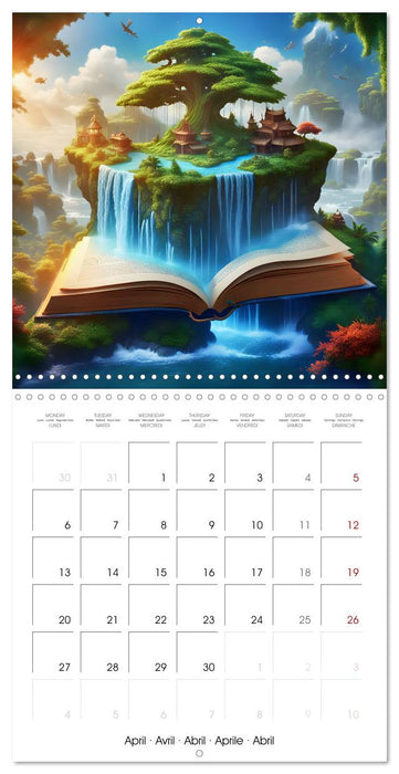 Fantastic surreal book worlds (CALVENDO Monthly Calendar 2026)