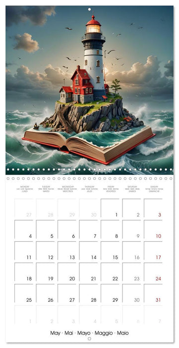 Fantastic surreal book worlds (CALVENDO Monthly Calendar 2026)