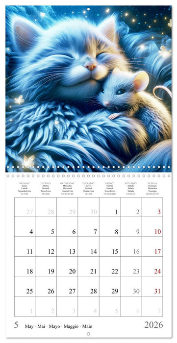 Amitié duveteuse (CALVENDO Calendrier mensuel 2026)