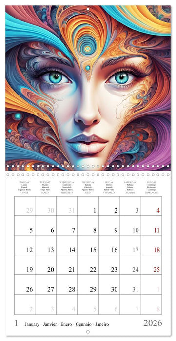 Univers Enchanteresses (CALVENDO Calendrier mensuel 2026)