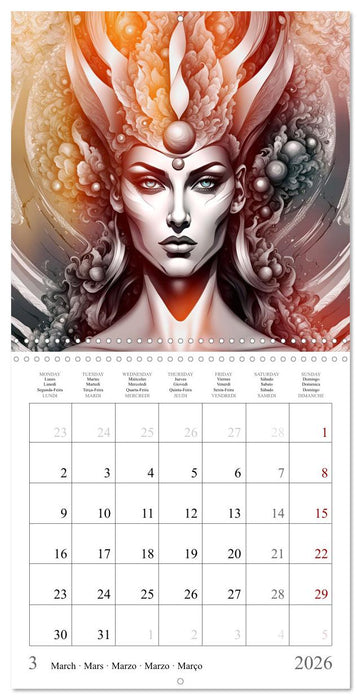 Univers Enchanteresses (CALVENDO Calendrier mensuel 2026)