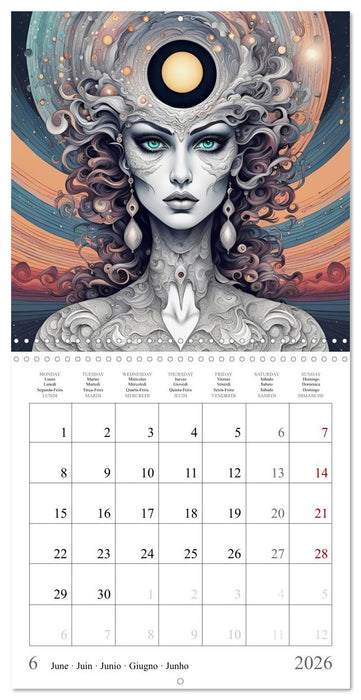 Univers Enchanteresses (CALVENDO Calendrier mensuel 2026)