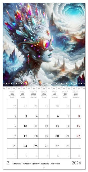 Cyborg Beauties (CALVENDO Monthly Calendar 2026)