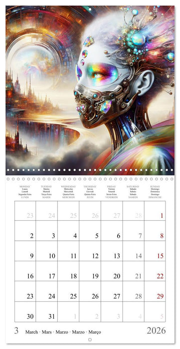Cyborg Beauties (CALVENDO Monthly Calendar 2026)