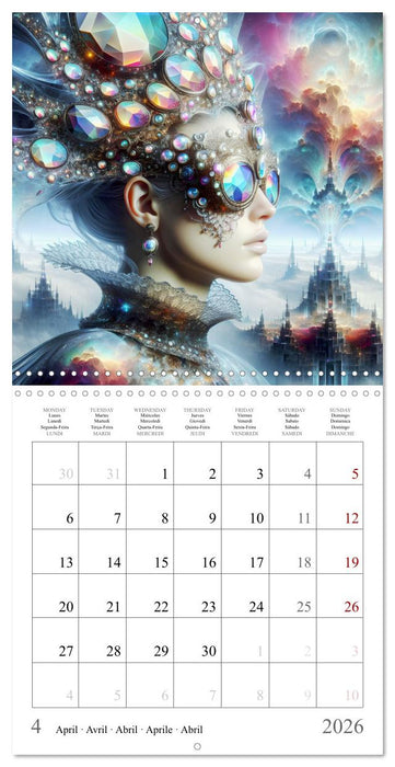 Cyborg Beauties (CALVENDO Monthly Calendar 2026)