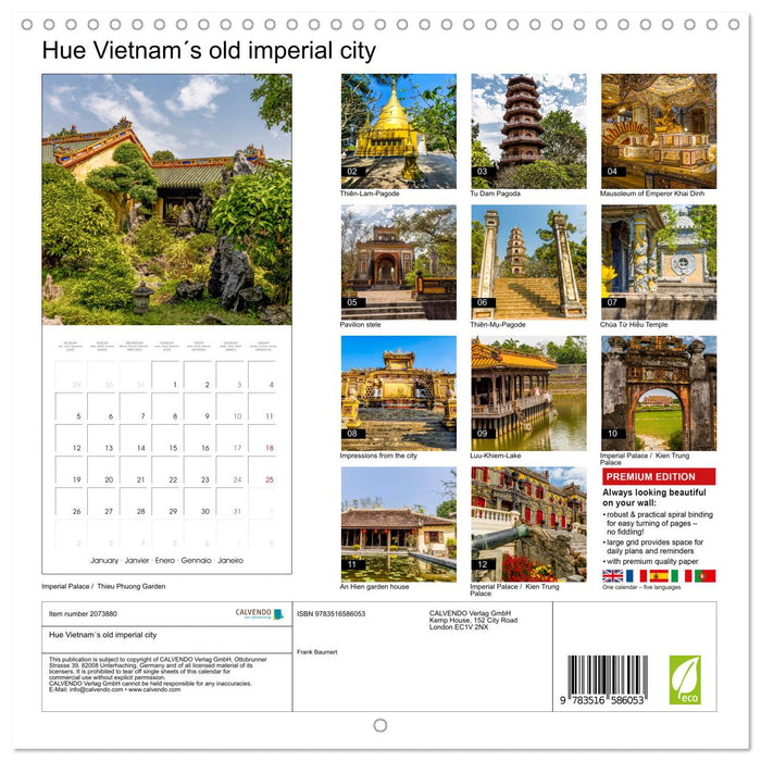 Hue Vietnam´s old imperial city (CALVENDO Monthly Calendar 2026)