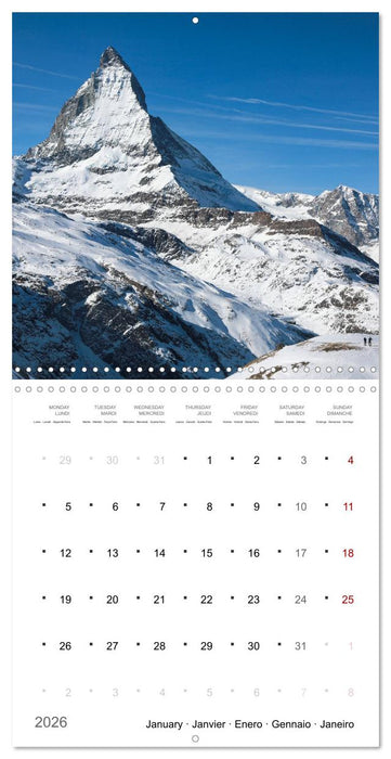 Les merveilles du Valais (CALVENDO Calendrier mensuel 2026)