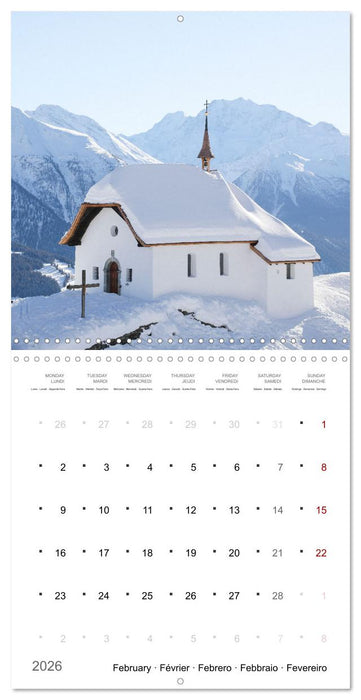 Les merveilles du Valais (CALVENDO Calendrier mensuel 2026)