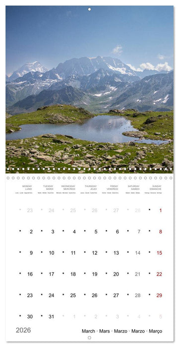 Les merveilles du Valais (CALVENDO Calendrier mensuel 2026)
