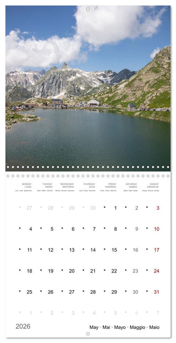 Les merveilles du Valais (CALVENDO Calendrier mensuel 2026)