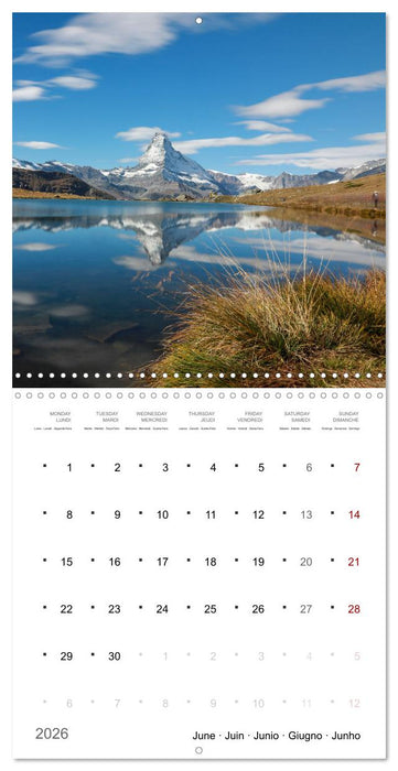 Les merveilles du Valais (CALVENDO Calendrier mensuel 2026)