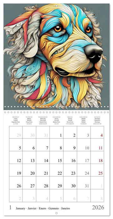 Animal fractals (CALVENDO Monthly Calendar 2026)