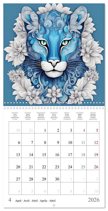 Animal fractals (CALVENDO Monthly Calendar 2026)