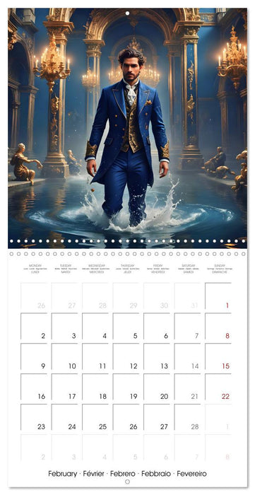 Zodiac Men (CALVENDO Monthly Calendar 2026)