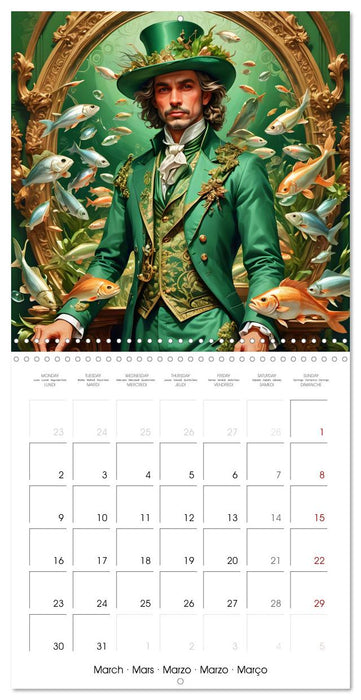 Zodiac Men (CALVENDO Monthly Calendar 2026)