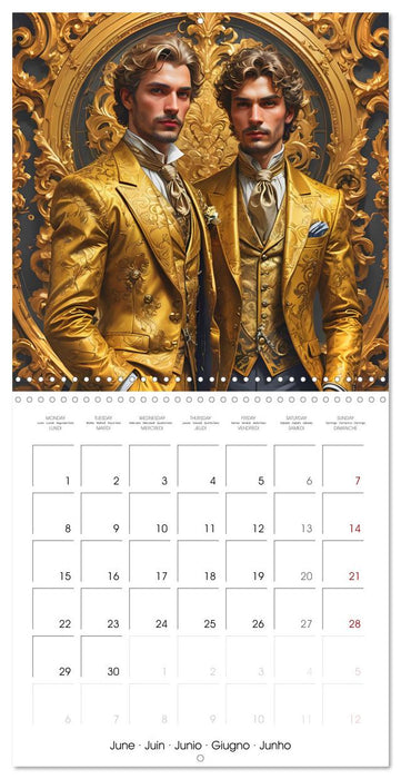 Zodiac Men (CALVENDO Monthly Calendar 2026)
