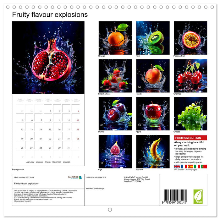 Fruity flavour explosions (CALVENDO Monthly Calendar 2026)