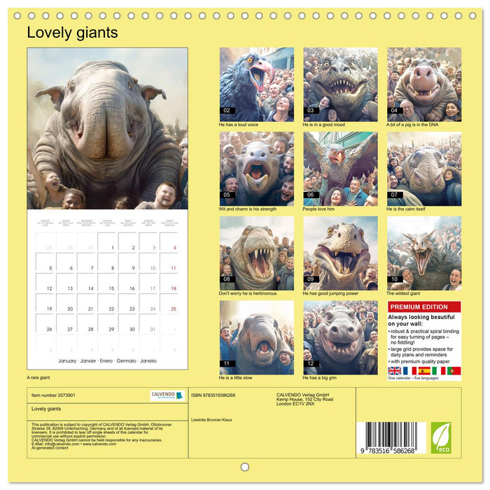 Lovely giants (CALVENDO Monthly Calendar 2026)