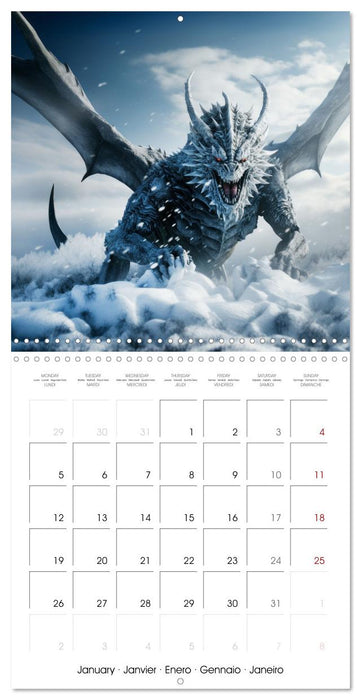 DRAGONS Wings of Power (CALVENDO Monthly Calendar 2026)
