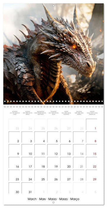 DRAGONS Wings of Power (CALVENDO Monthly Calendar 2026)