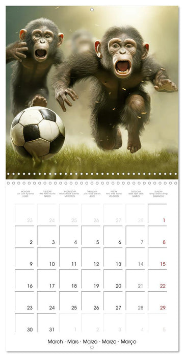 Kicking baby monkeys (CALVENDO Monthly Calendar 2026)