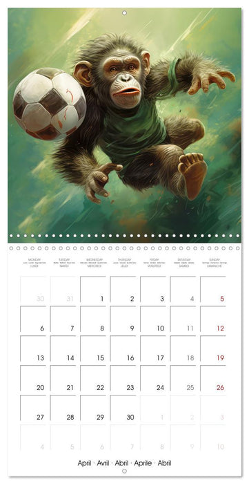 Kicking baby monkeys (CALVENDO Monthly Calendar 2026)