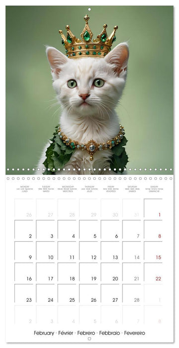 Kitten kings - Cute kings of hearts (CALVENDO Monthly Calendar 2026)