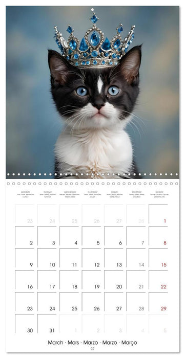 Kitten kings - Cute kings of hearts (CALVENDO Monthly Calendar 2026)