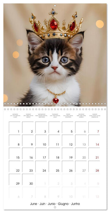 Kitten kings - Cute kings of hearts (CALVENDO Monthly Calendar 2026)
