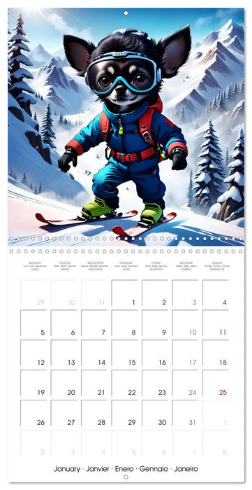 Outdoor adventure with an AI-Chihuahua (CALVENDO Monthly Calendar 2026)