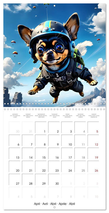 Outdoor adventure with an AI-Chihuahua (CALVENDO Monthly Calendar 2026)