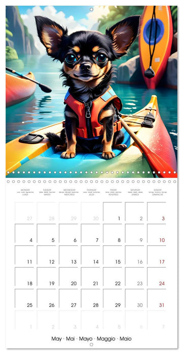 Outdoor adventure with an AI-Chihuahua (CALVENDO Monthly Calendar 2026)
