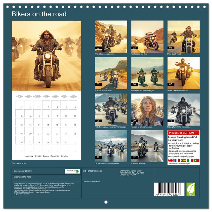 Bikers on the road (CALVENDO Monthly Calendar 2026)