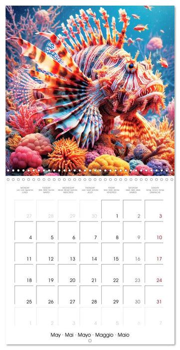 Sea Creatures of the Coral Reefs (CALVENDO Monthly Calendar 2026)