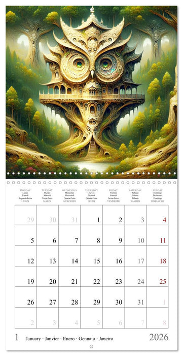 Habitat des chouettes (CALVENDO Calendrier mensuel 2026)