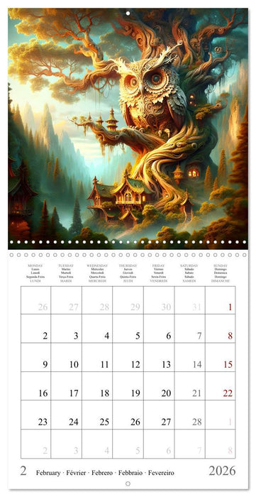 Habitat des chouettes (CALVENDO Calendrier mensuel 2026)