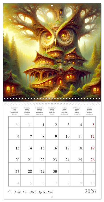 Habitat des chouettes (CALVENDO Calendrier mensuel 2026)