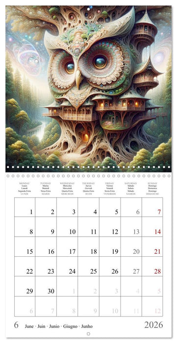 Habitat des chouettes (CALVENDO Calendrier mensuel 2026)