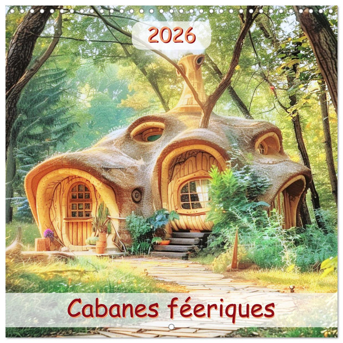 Cabanes féeriques (CALVENDO Calendrier mensuel 2026)