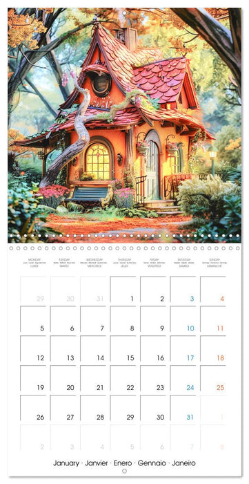 Cabanes féeriques (CALVENDO Calendrier mensuel 2026)