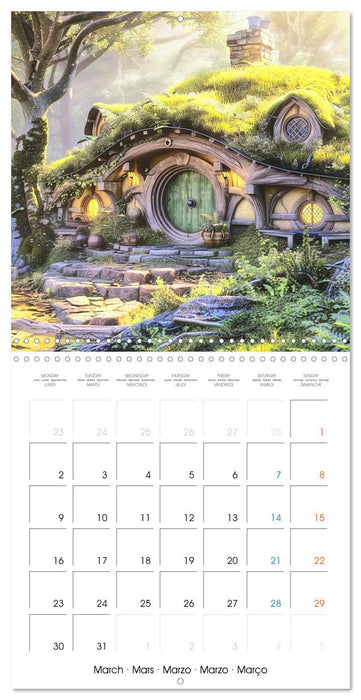Cabanes féeriques (CALVENDO Calendrier mensuel 2026)