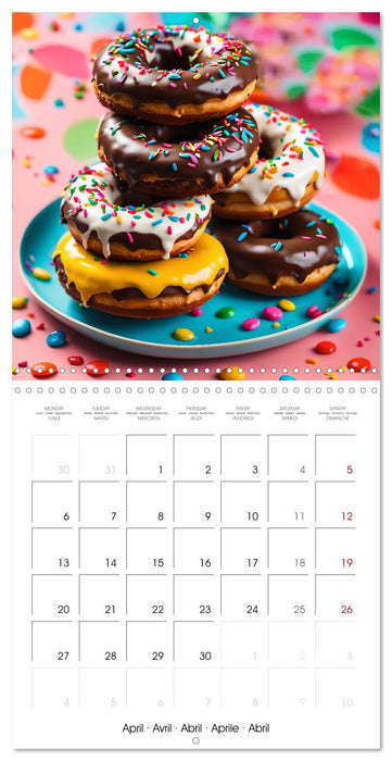 Happy birthday with ai donuts (CALVENDO Monthly Calendar 2026)