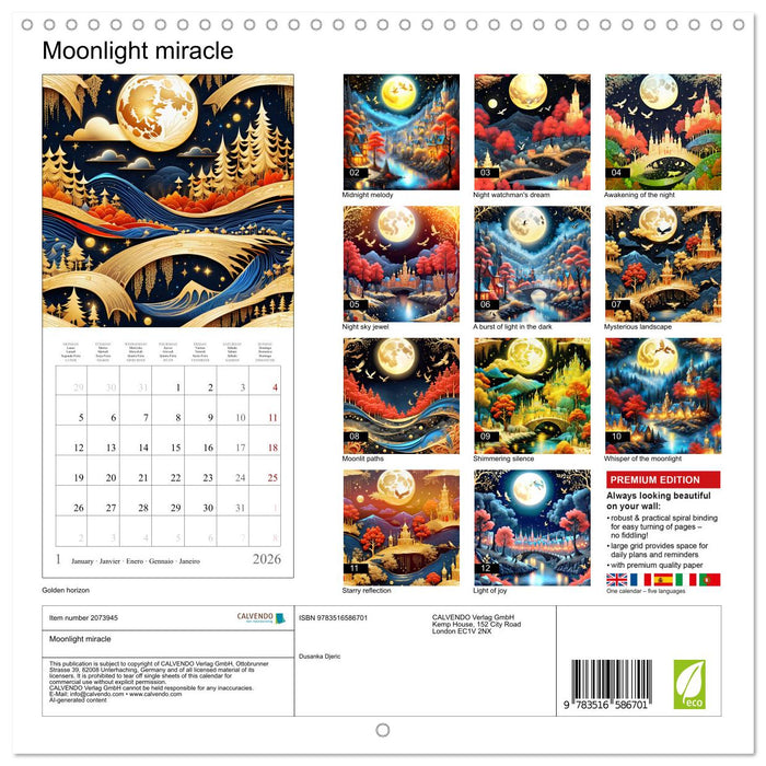 Moonlight miracle (CALVENDO Monthly Calendar 2026)