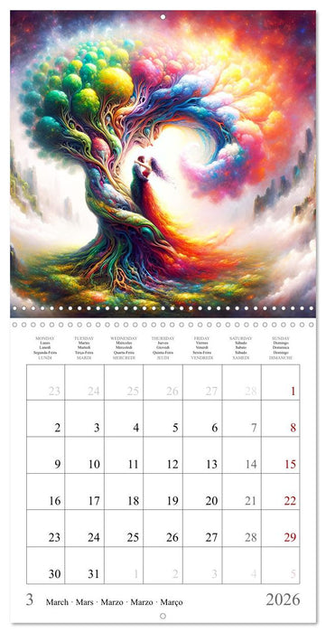 Arbres de l'amour (CALVENDO Calendrier mensuel 2026)