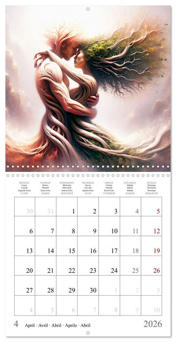 Arbres de l'amour (CALVENDO Calendrier mensuel 2026)