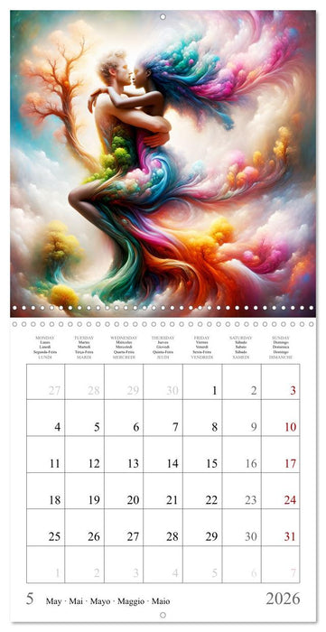 Arbres de l'amour (CALVENDO Calendrier mensuel 2026)