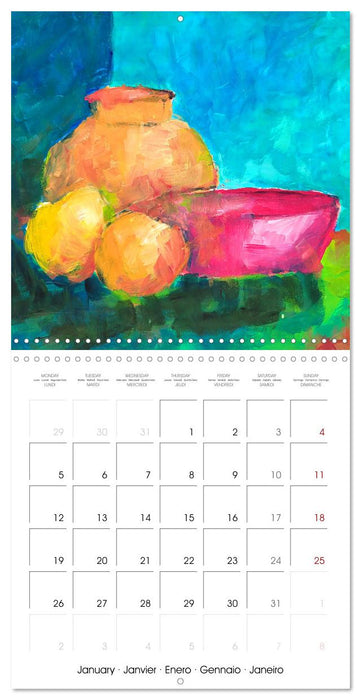 Calm moments in painted still lifes (CALVENDO Monthly Calendar 2026)