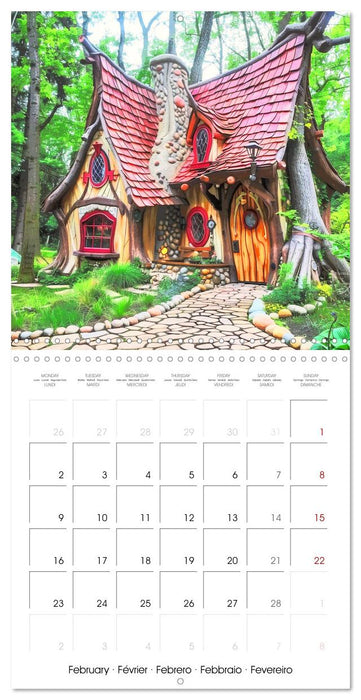 Enchanted Cabins (CALVENDO Monthly Calendar 2026)